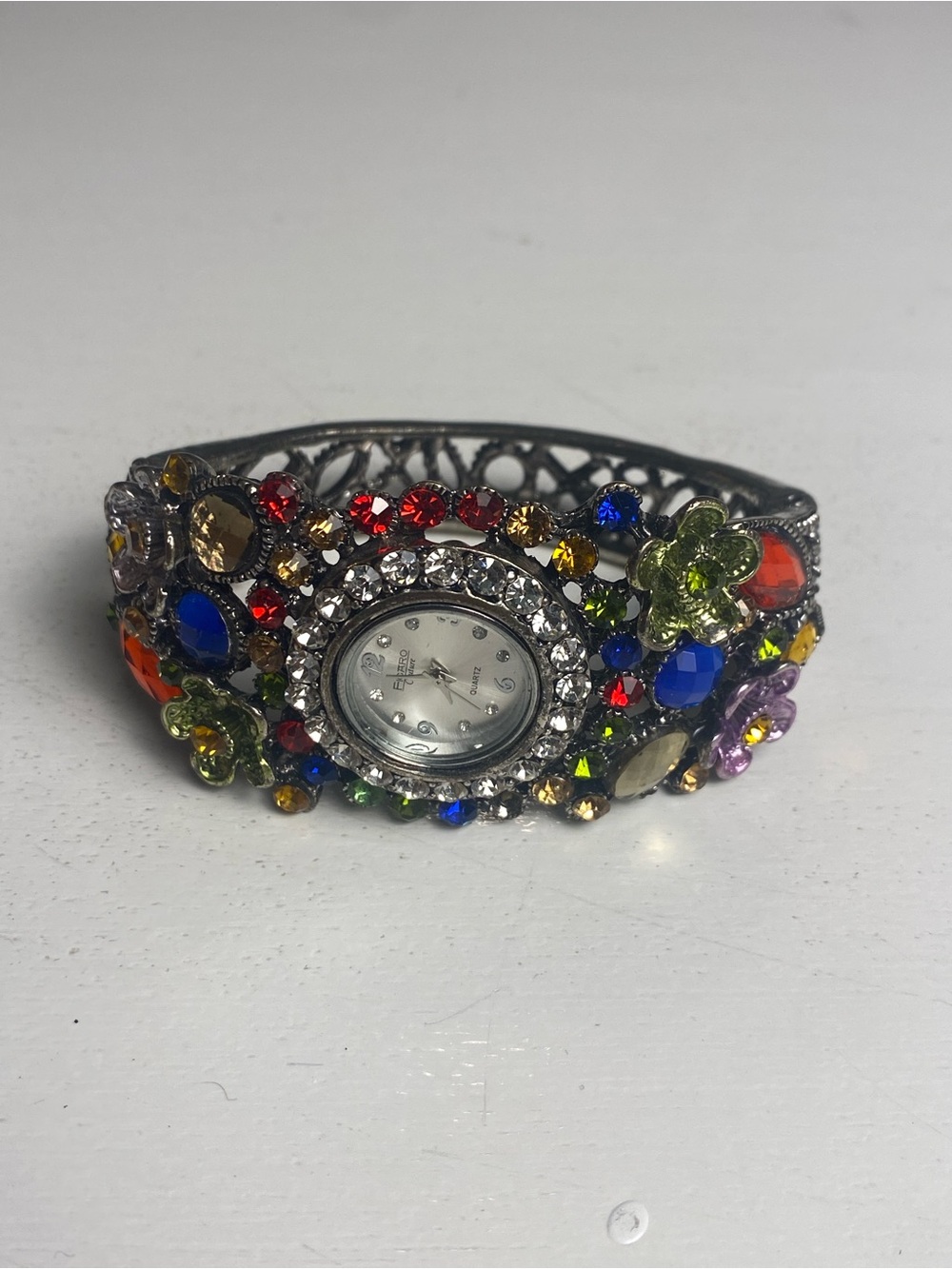 Figaro Couture Multicolor Filigree Watch Bracelet Watch